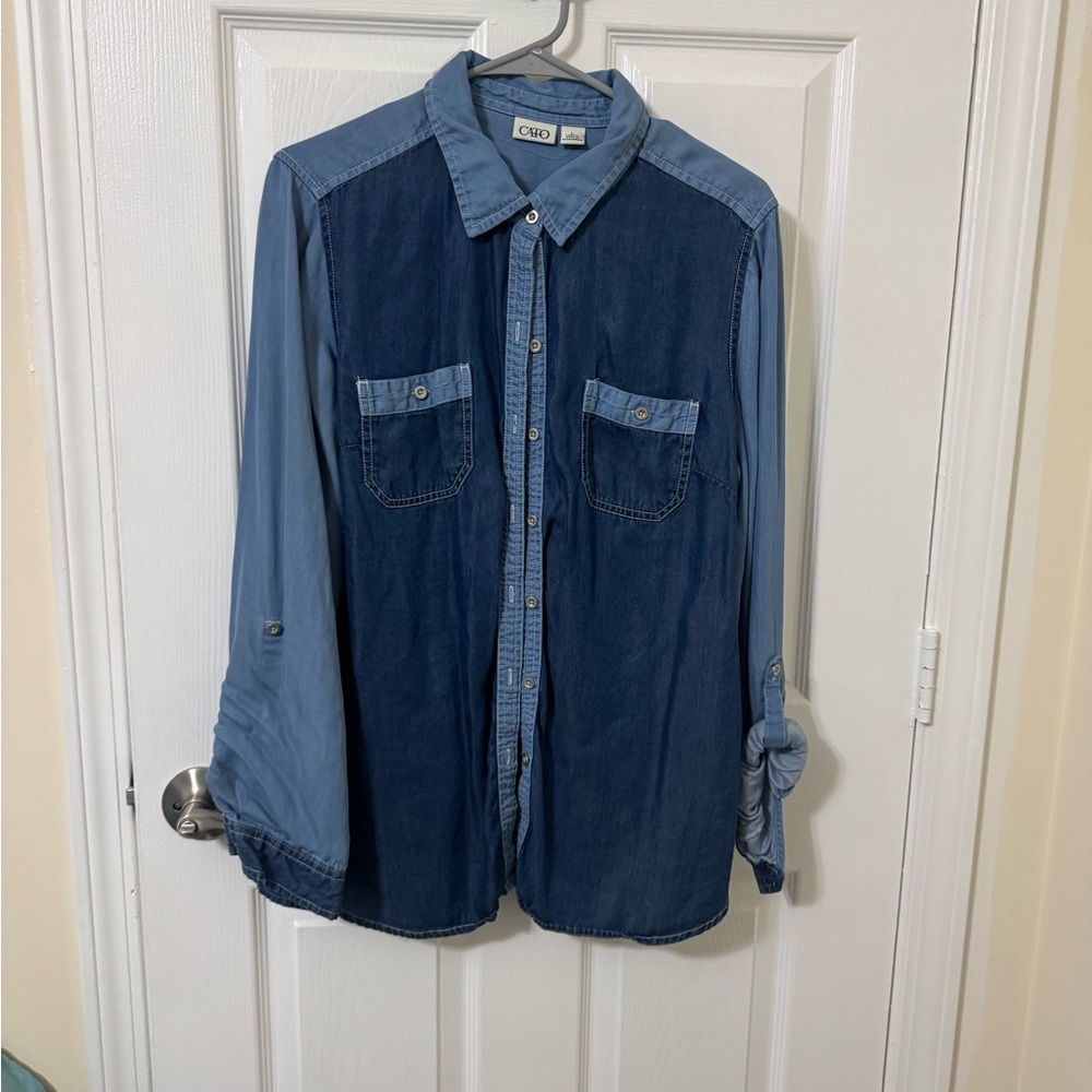 Two Tone Denim Shirt
